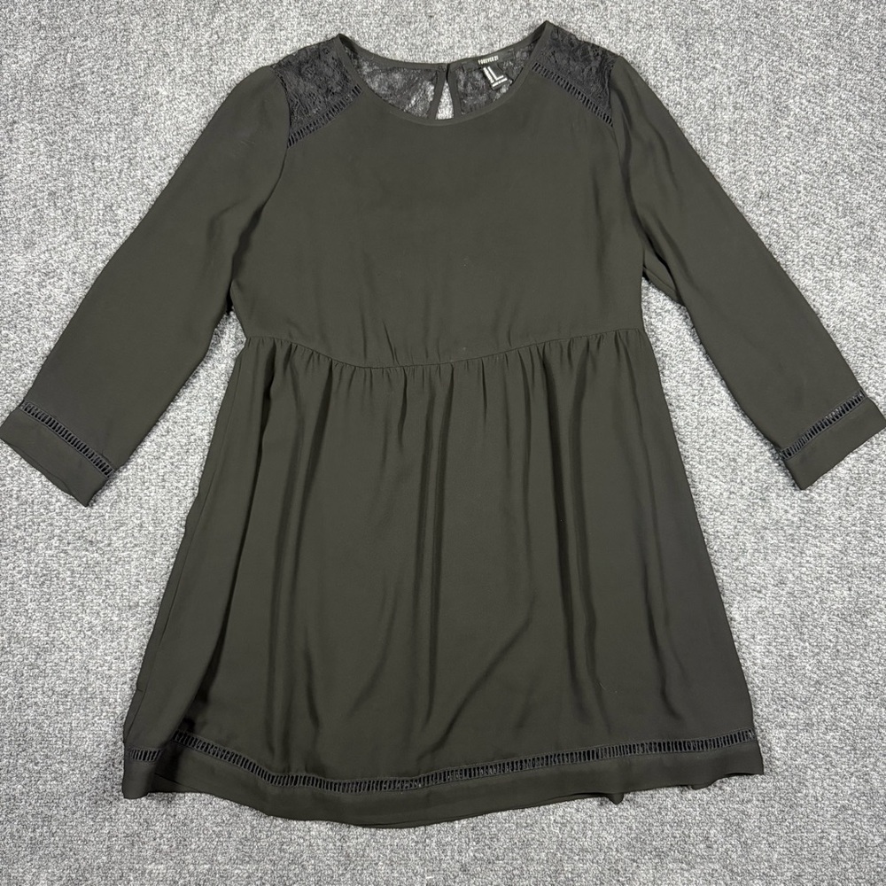 NWT Zara Women’s black dress long sleeve lace back